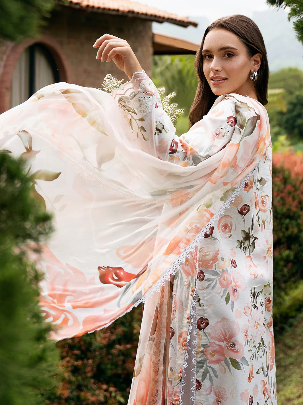 Secret Garden by Izel Embroidered Lawn 3pc Unstitched Dress - GLC-2425 Cosmos