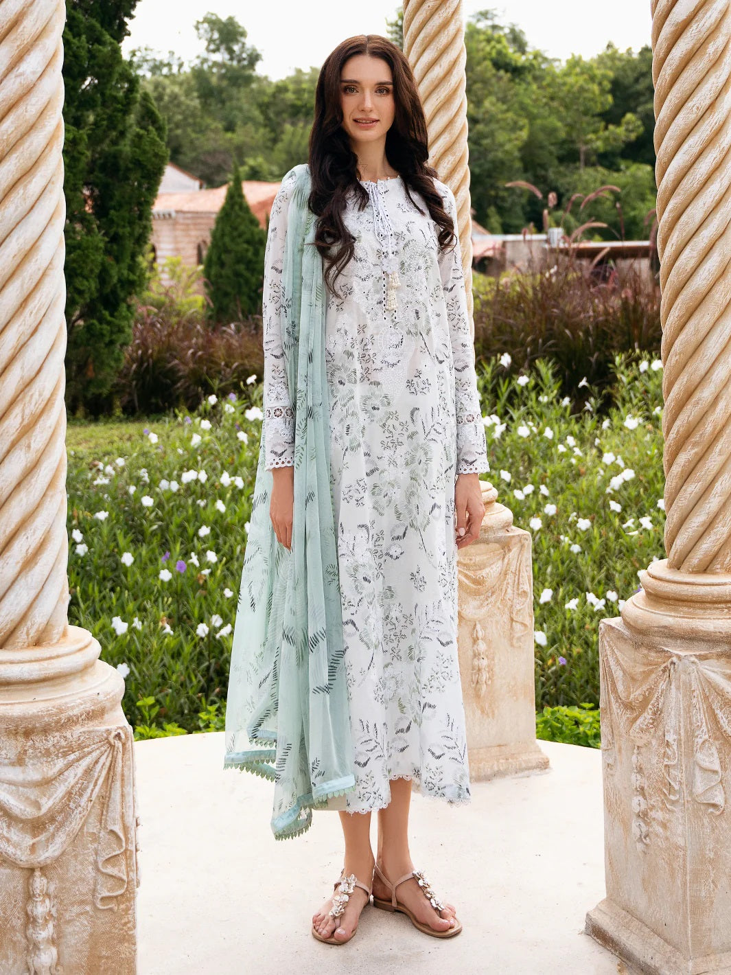 Secret Garden by Izel Embroidered Lawn 3pc Unstitched Dress - GLC-2428 Scarlet