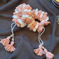 Crochet Jasmine Gajra- Pink & White