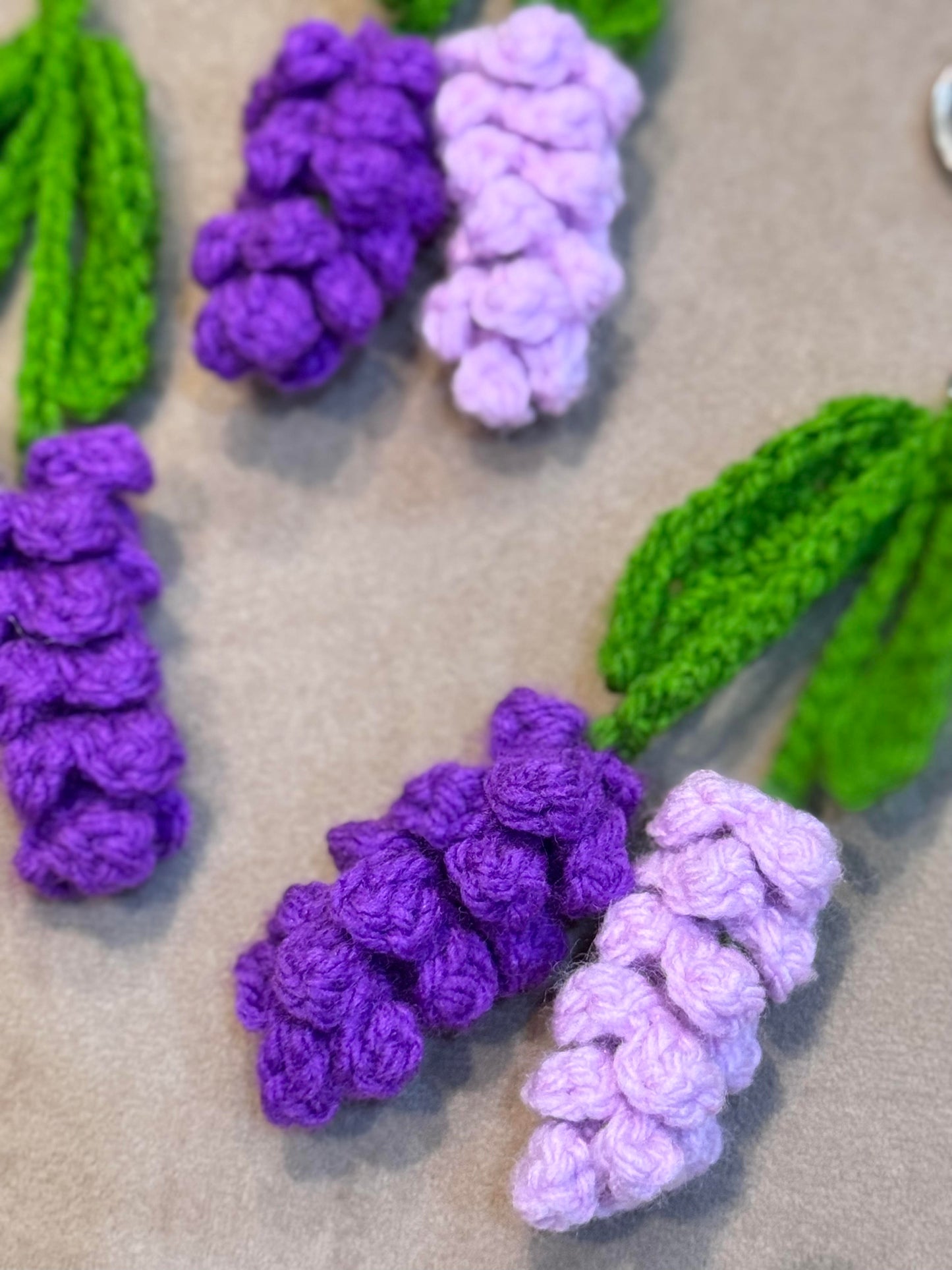 Crocheted Lavender Keychain