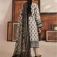 Mausummery Printed Linen 3 Piece Unstitched Dress - MPL-Onyx