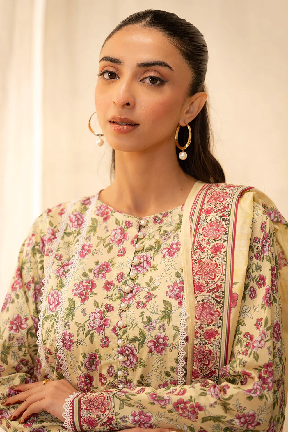 Zellbury 2pc Printed Lawn Shirt Dupatta - WUS25X20009 Unstitched