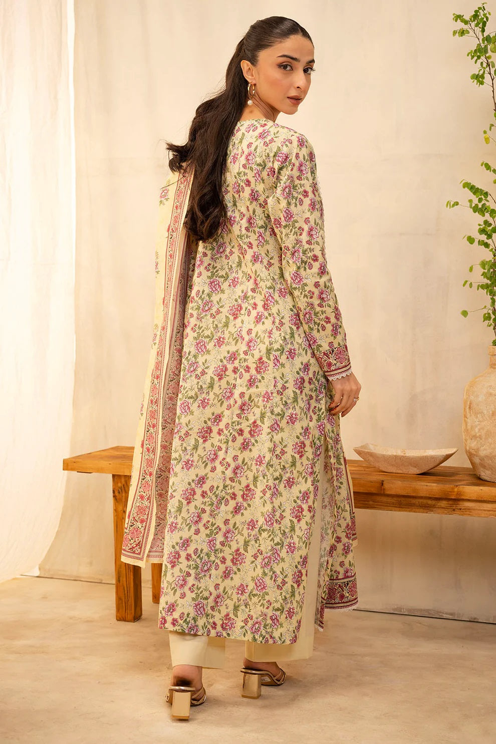 Zellbury 2pc Printed Lawn Shirt Dupatta - WUS25X20009 Unstitched