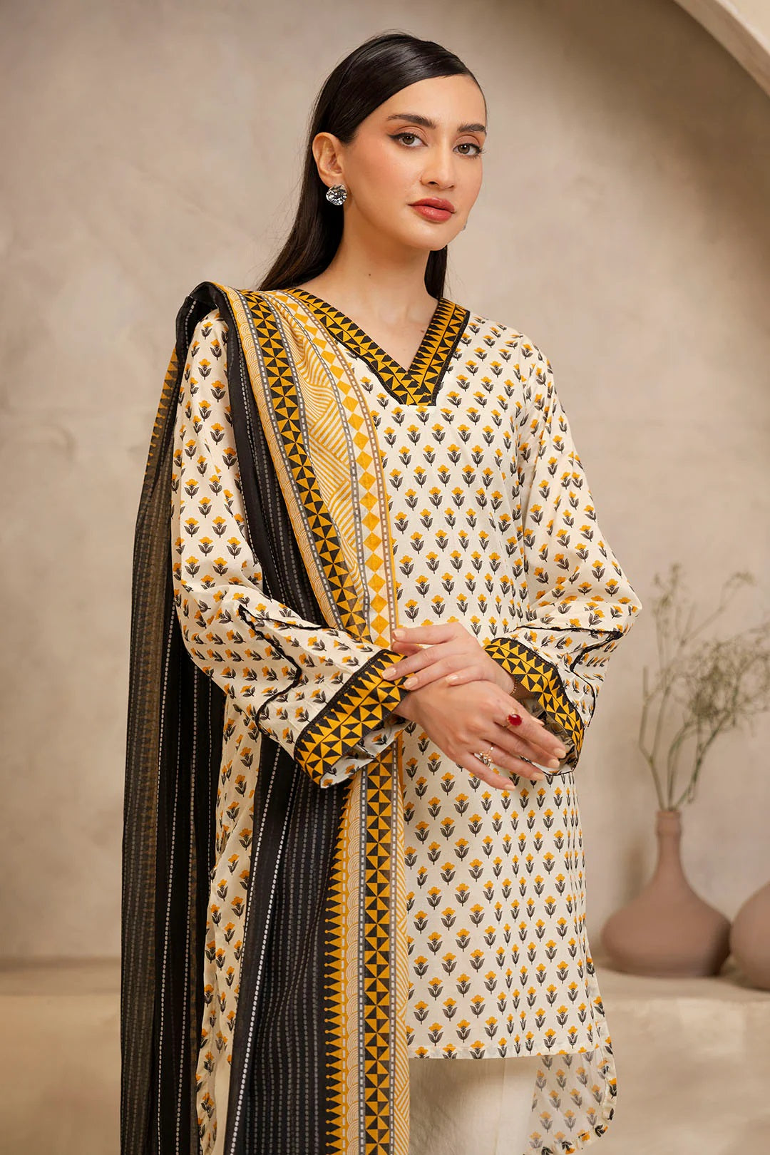 Zellbury 2pc Printed Lawn Shirt Dupatta - WUS25X20082 Unstitched