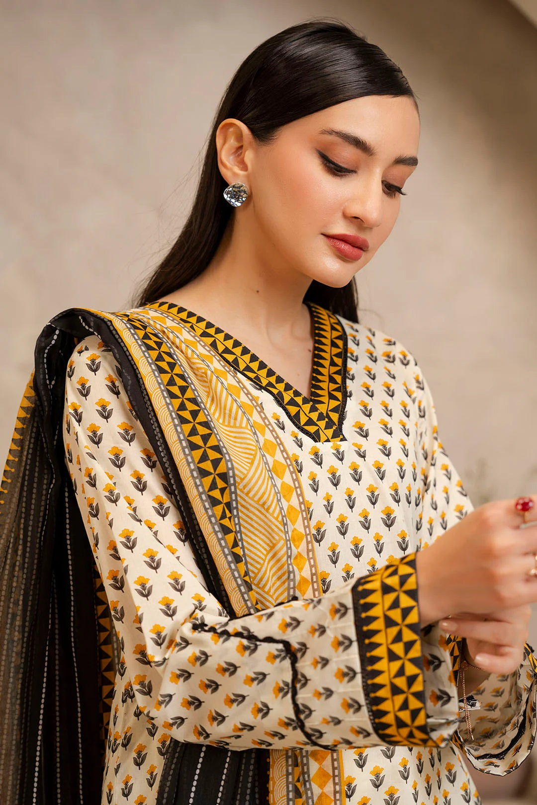 Zellbury 2pc Printed Lawn Shirt Dupatta - WUS25X20082 Unstitched