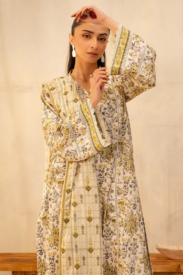 Zellbury 2pc Printed Lawn Shirt Dupatta - WUS25X20085 Unstitched
