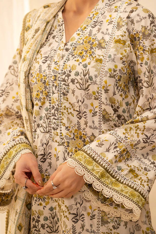 Zellbury 2pc Printed Lawn Shirt Dupatta - WUS25X20085 Unstitched