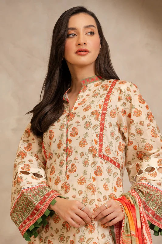 Zellbury 2pc Printed Lawn Shirt Dupatta - WUS25X20086 Unstitched