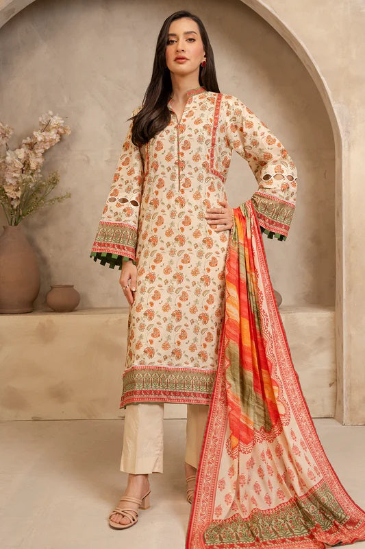 Zellbury 2pc Printed Lawn Shirt Dupatta - WUS25X20086 Unstitched