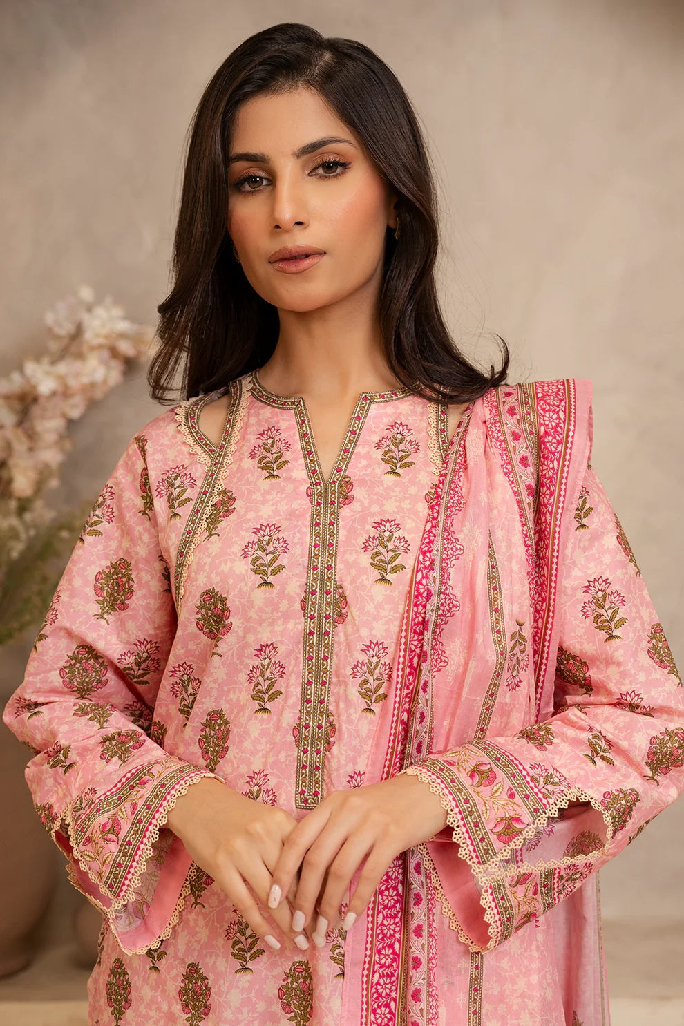 Zellbury 2pc Printed Lawn Shirt Dupatta - WUS25X20157 Unstitched
