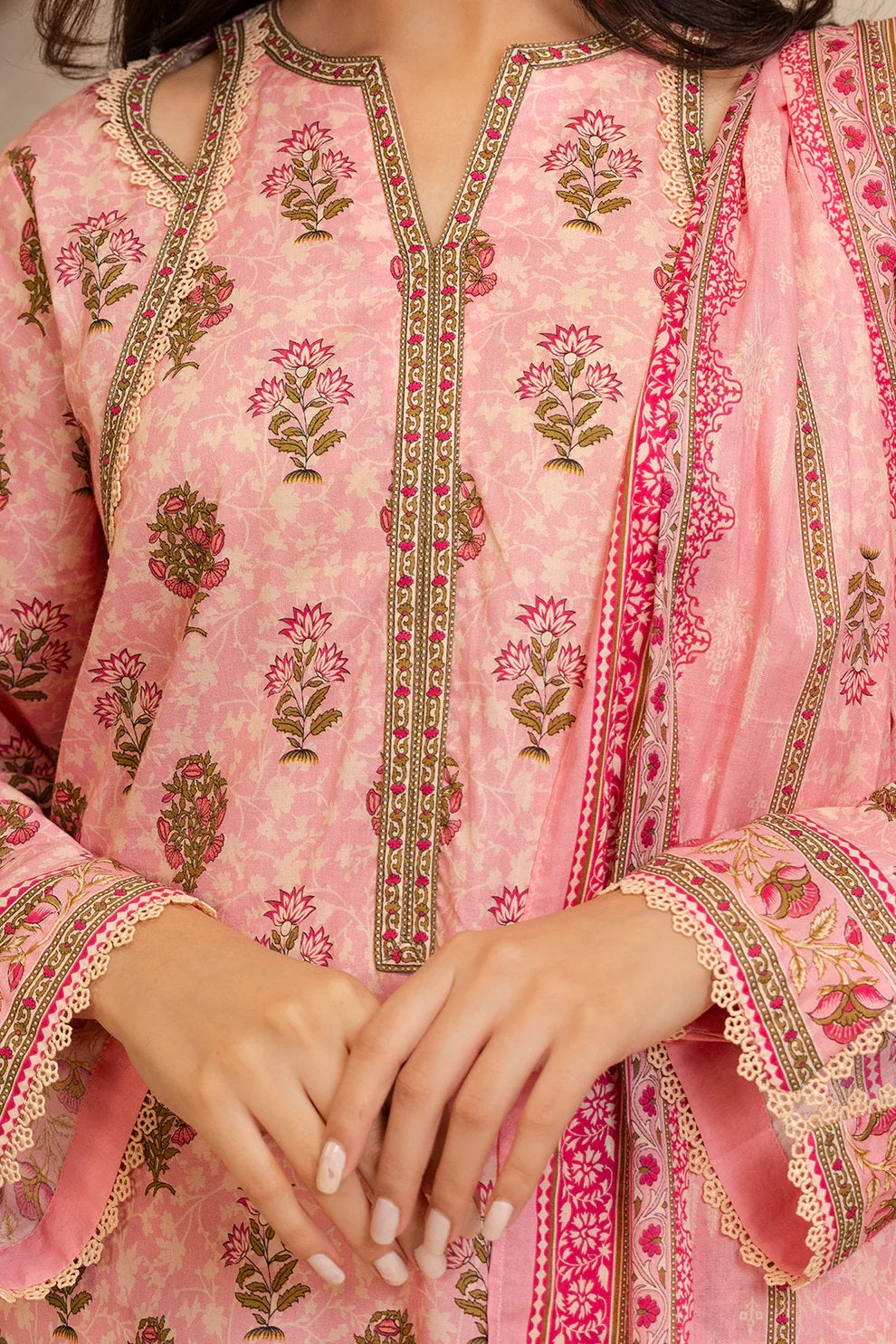 Zellbury 2pc Printed Lawn Shirt Dupatta - WUS25X20157 Unstitched
