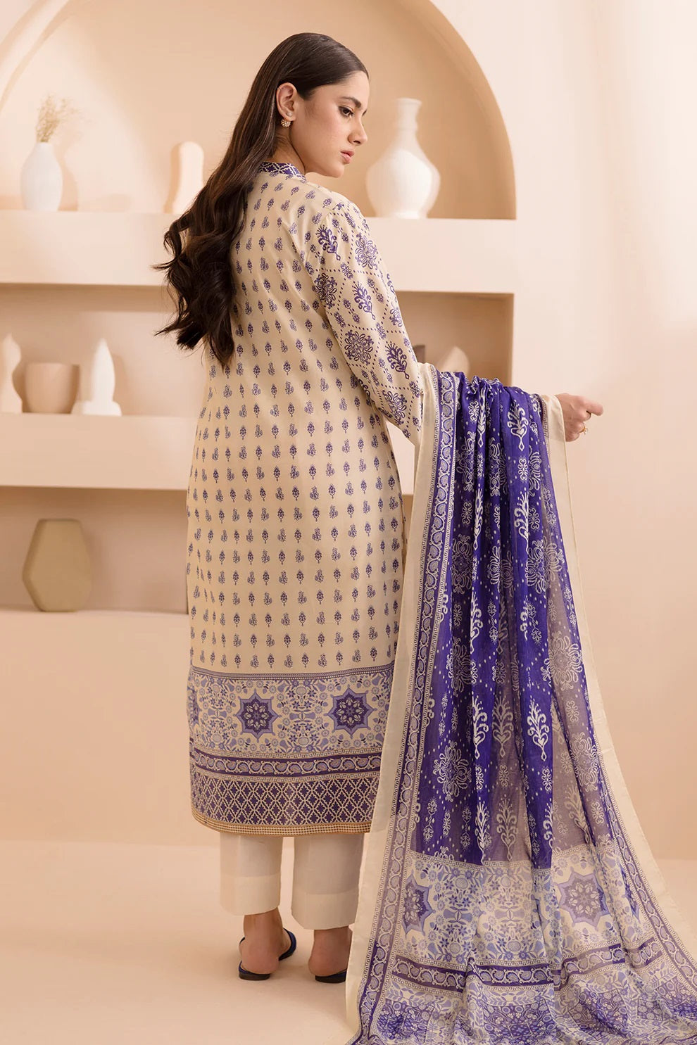 Zellbury 2pc Printed Lawn Shirt Dupatta - WUS25X20158 Unstitched