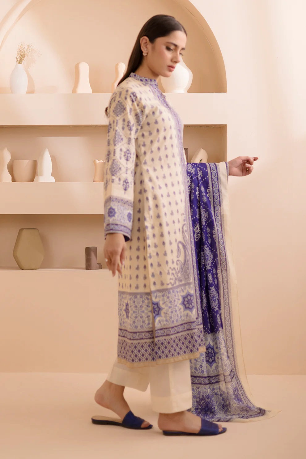 Zellbury 2pc Printed Lawn Shirt Dupatta - WUS25X20158 Unstitched
