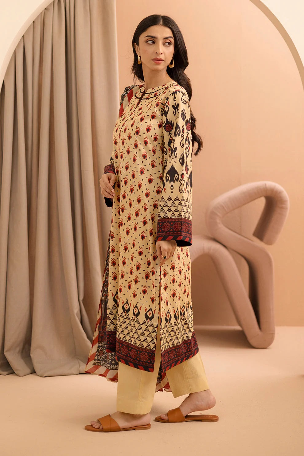 Zellbury 2pc Printed Lawn Shirt Dupatta - WUS25X20160 Unstitched