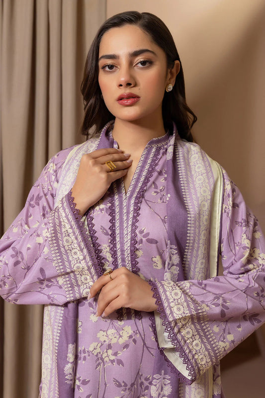 Zellbury 2pc Printed Lawn Shirt Dupatta - WUS25X20223 Unstitched