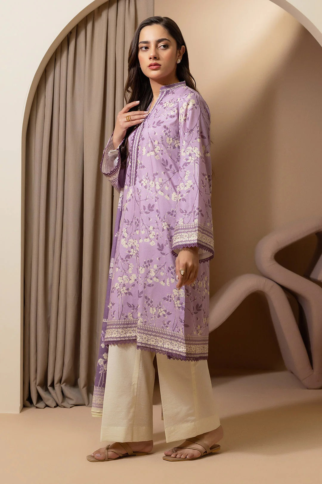 Zellbury 2pc Printed Lawn Shirt Dupatta - WUS25X20223 Unstitched