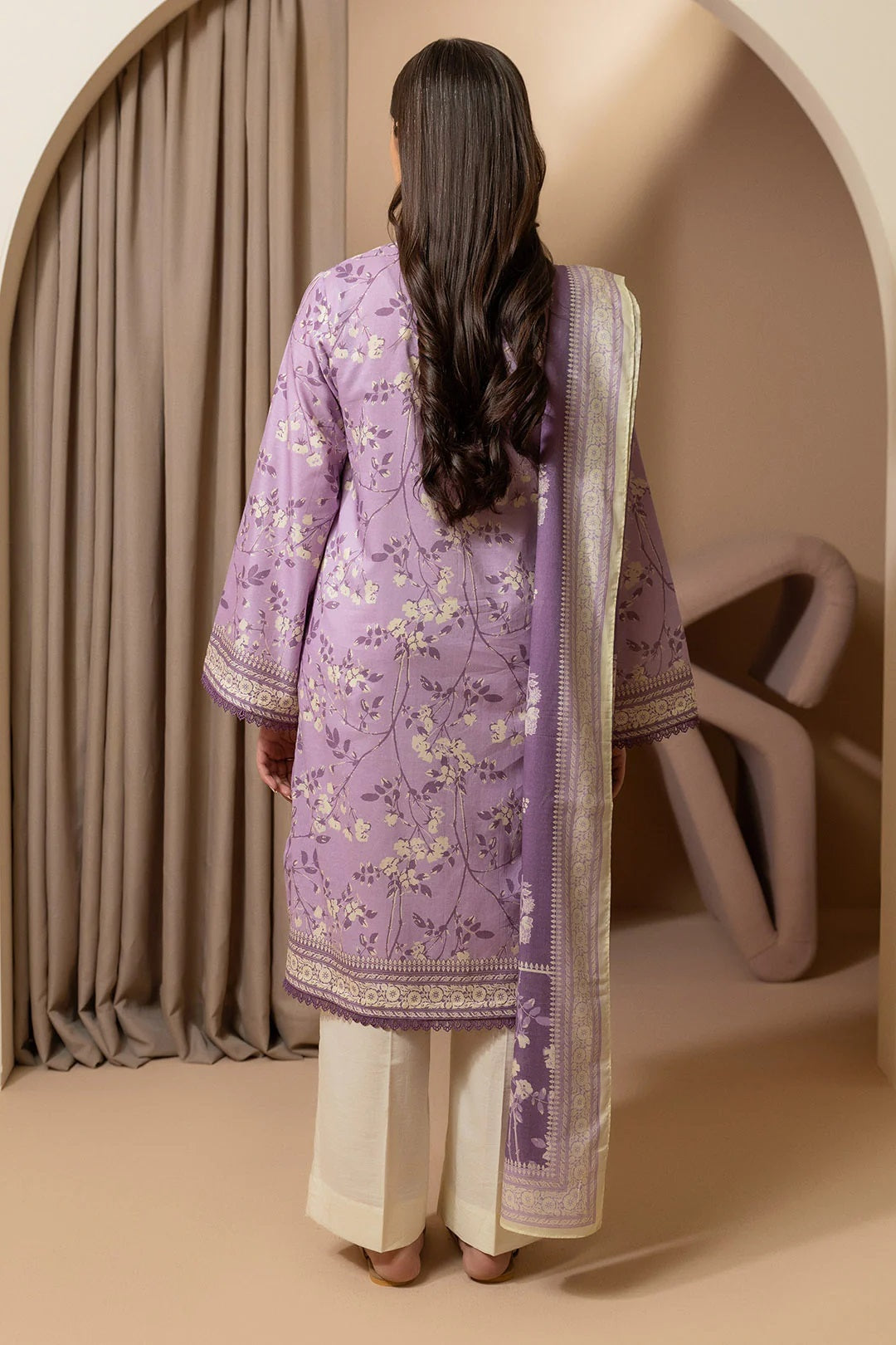 Zellbury 2pc Printed Lawn Shirt Dupatta - WUS25X20223 Unstitched