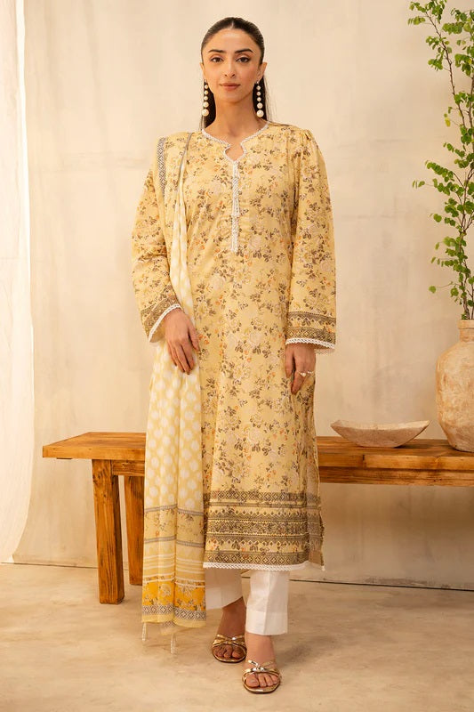 Zellbury 2pc Printed Lawn Shirt Dupatta - WUS25X20225 Unstitched