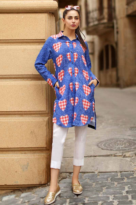 Gul Ahmed Khaddar Cotton Printed 1 Piece Unstitched Shirt - SK-45