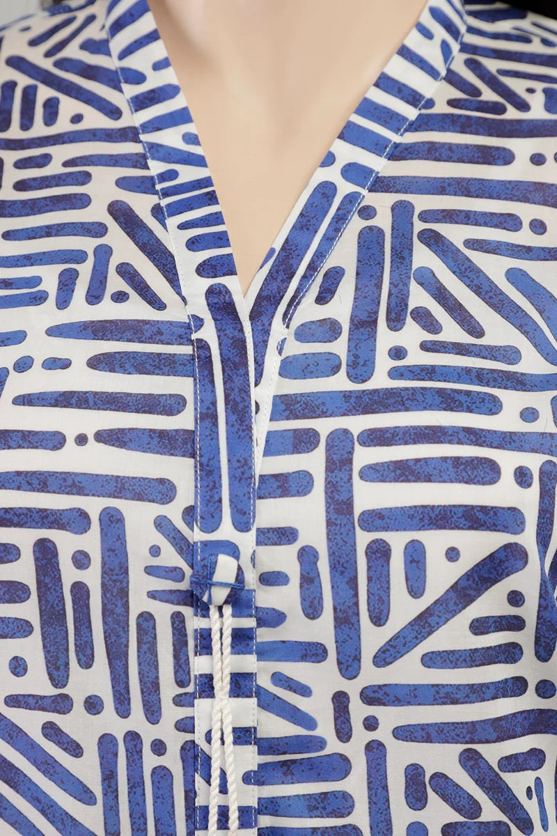 Saya Printed Cambric Stitched 1 Piece Shirt SP-3530