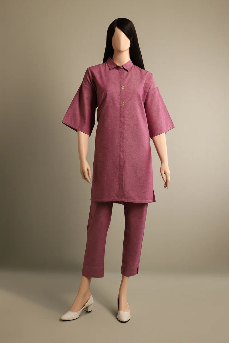 Saya Cotton Jacquard Stitched 2 Piece (Shirt / Trouser) SP-4791