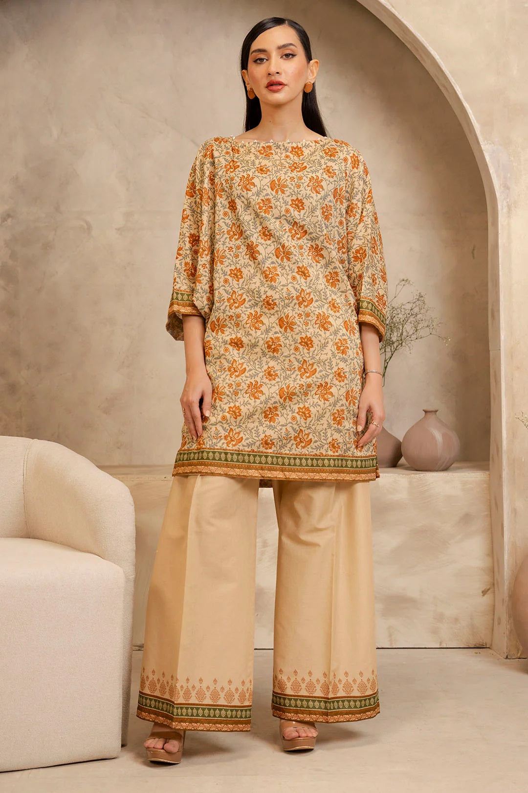 Zellbury 2pc Printed Lawn Shirt Trouser - WUS25X20097 Unstitched