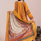 Mausummery Printed Linen 3 Piece Unstitched Dress - MPL-Topaz
