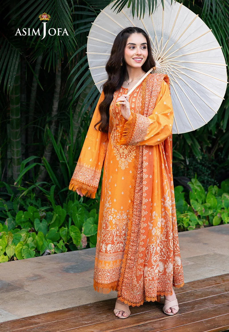 Asim Jofa Essential Printed Lawn 3 Piece Unstitched Dress - AJUUB-29 Summer Collection