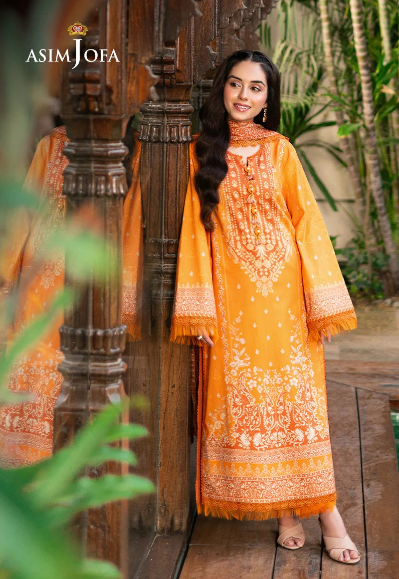 Asim Jofa Essential Printed Lawn 3 Piece Unstitched Dress - AJUUB-29 Summer Collection