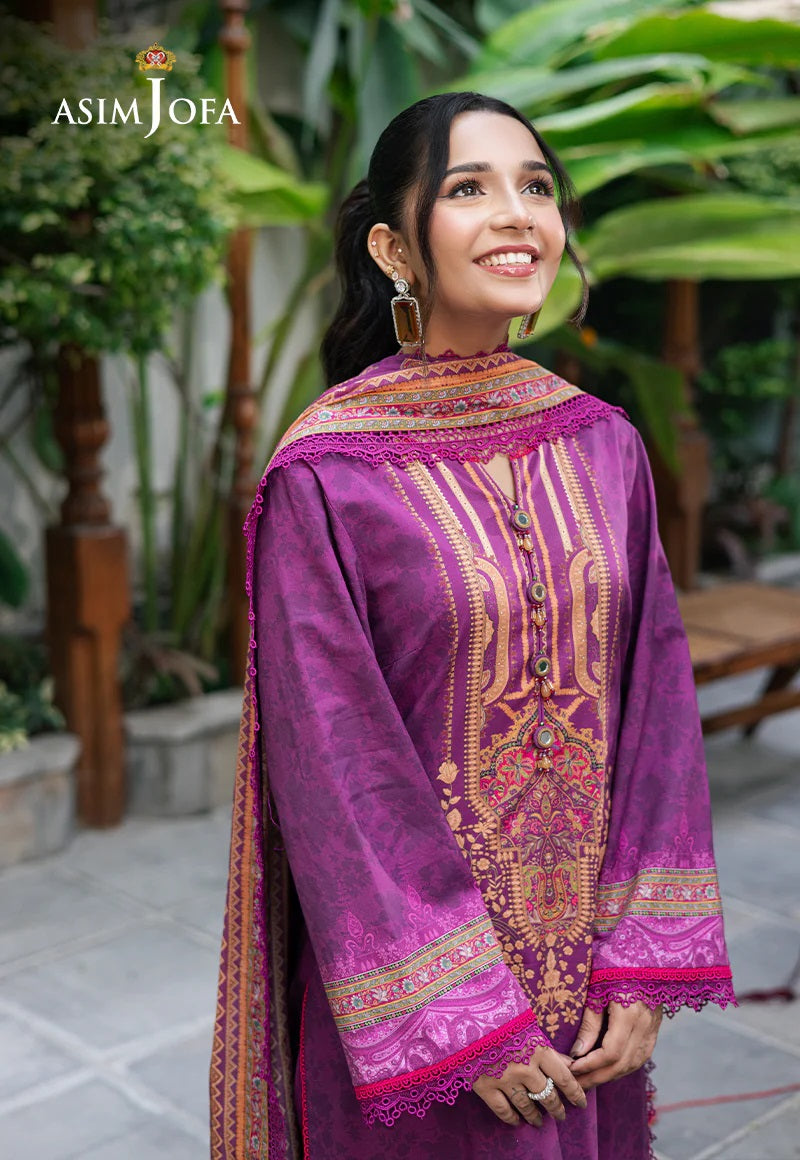 Asim Jofa Essential Printed Lawn 3 Piece Unstitched Dress - AJUUB-30 Summer Collection