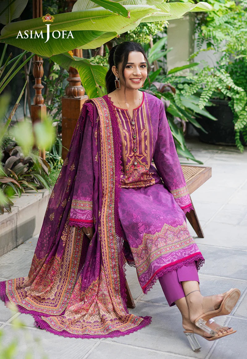 Asim Jofa Essential Printed Lawn 3 Piece Unstitched Dress - AJUUB-30 Summer Collection