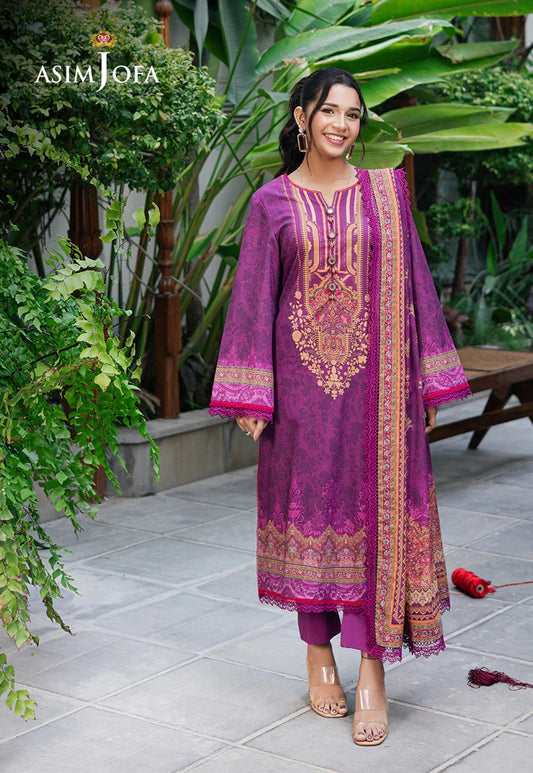 Asim Jofa Essential Printed Lawn 3 Piece Unstitched Dress - AJUUB-30 Summer Collection