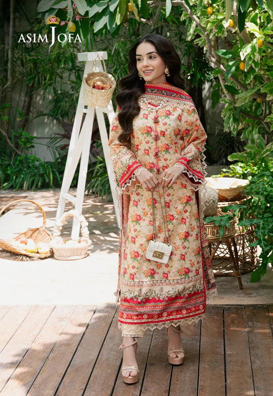 Asim Jofa Essential Printed Lawn 3 Piece Unstitched Dress - AJUUB-31 Summer Collection