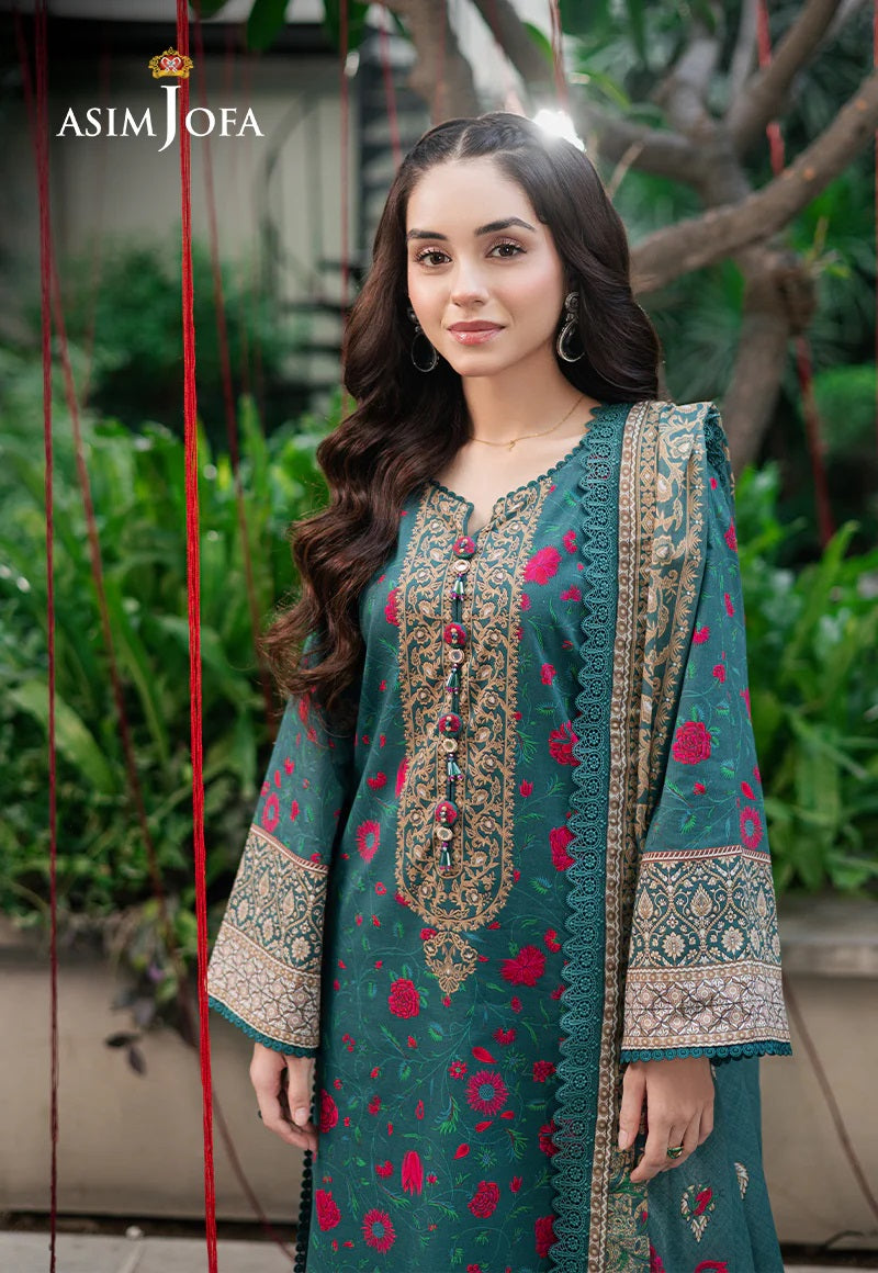 Asim Jofa Essential Printed Lawn 3 Piece Unstitched Dress - AJUUB-38 Summer Collection