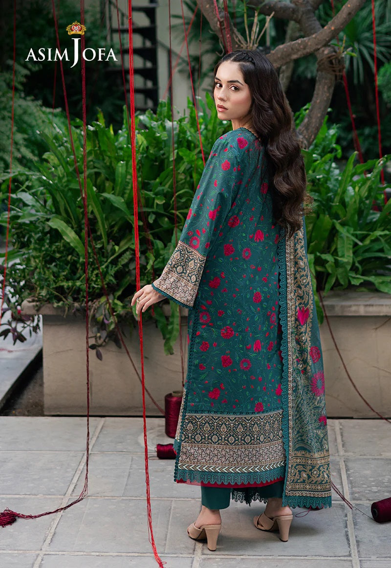 Asim Jofa Essential Printed Lawn 3 Piece Unstitched Dress - AJUUB-38 Summer Collection