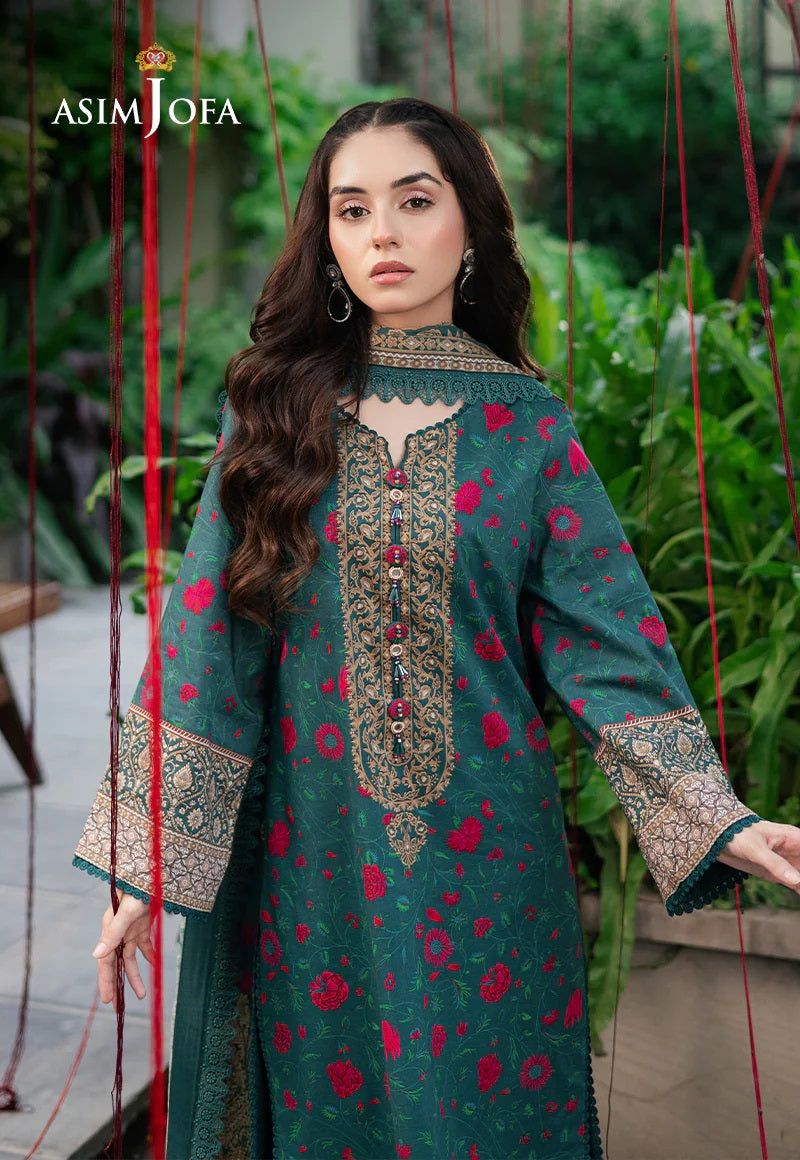 Asim Jofa Essential Printed Lawn 3 Piece Unstitched Dress - AJUUB-38 Summer Collection