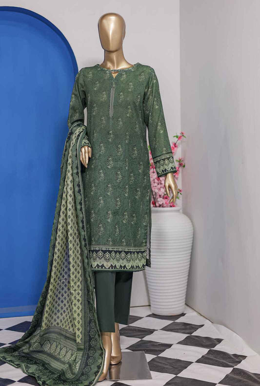 HZ Vital Digital Printed Lawn Unstitched 3 Piece Dress - VP-101