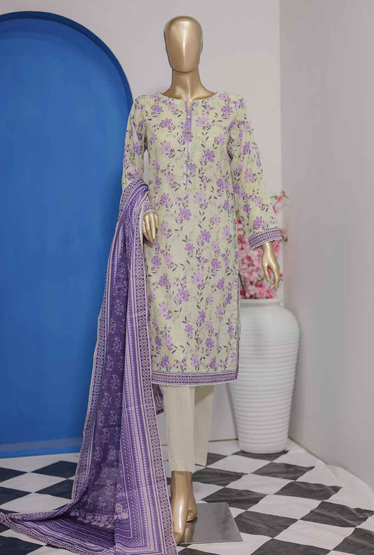 HZ Vital Digital Printed Lawn Unstitched 3 Piece Dress - VP-102