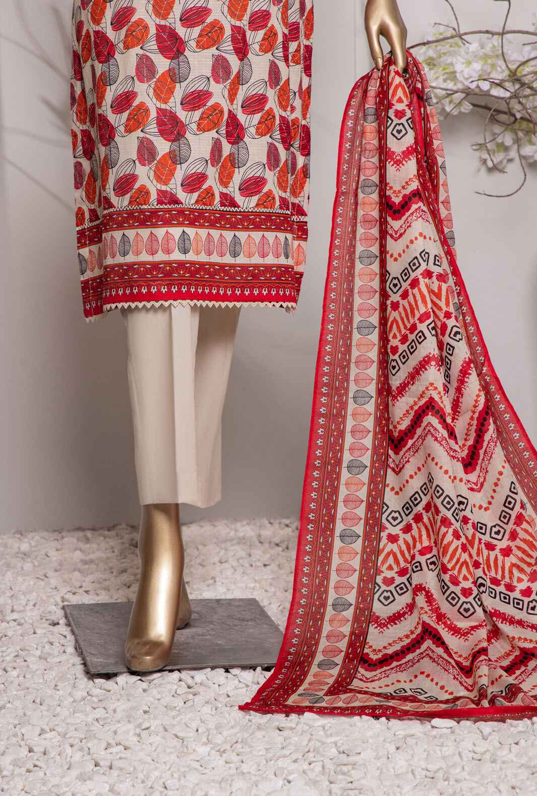 Vital by HZ Textile Printed Lawn 3 piece Unstitched Dress - VP-149
