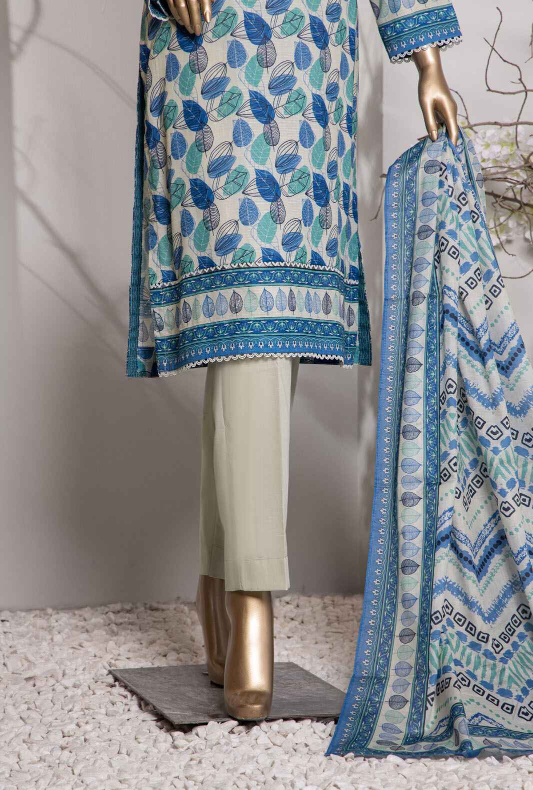 Vital by HZ Textile Printed Lawn 3 piece Unstitched Dress - VP-150