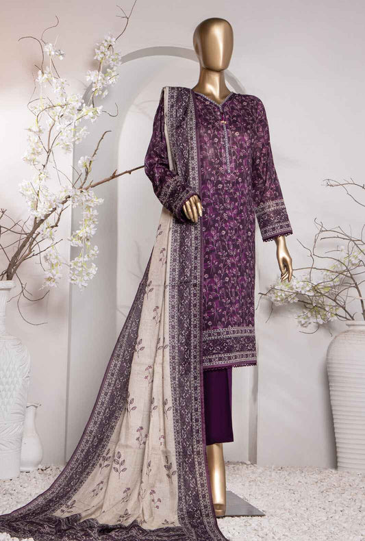 Vital by HZ Textile Printed Lawn 3 piece Unstitched Dress - VP-151