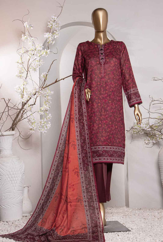 Vital by HZ Textile Printed Lawn 3 piece Unstitched Dress - VP-152