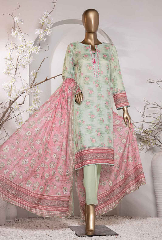 Vital by HZ Textile Printed Lawn 3 piece Unstitched Dress - VP-153