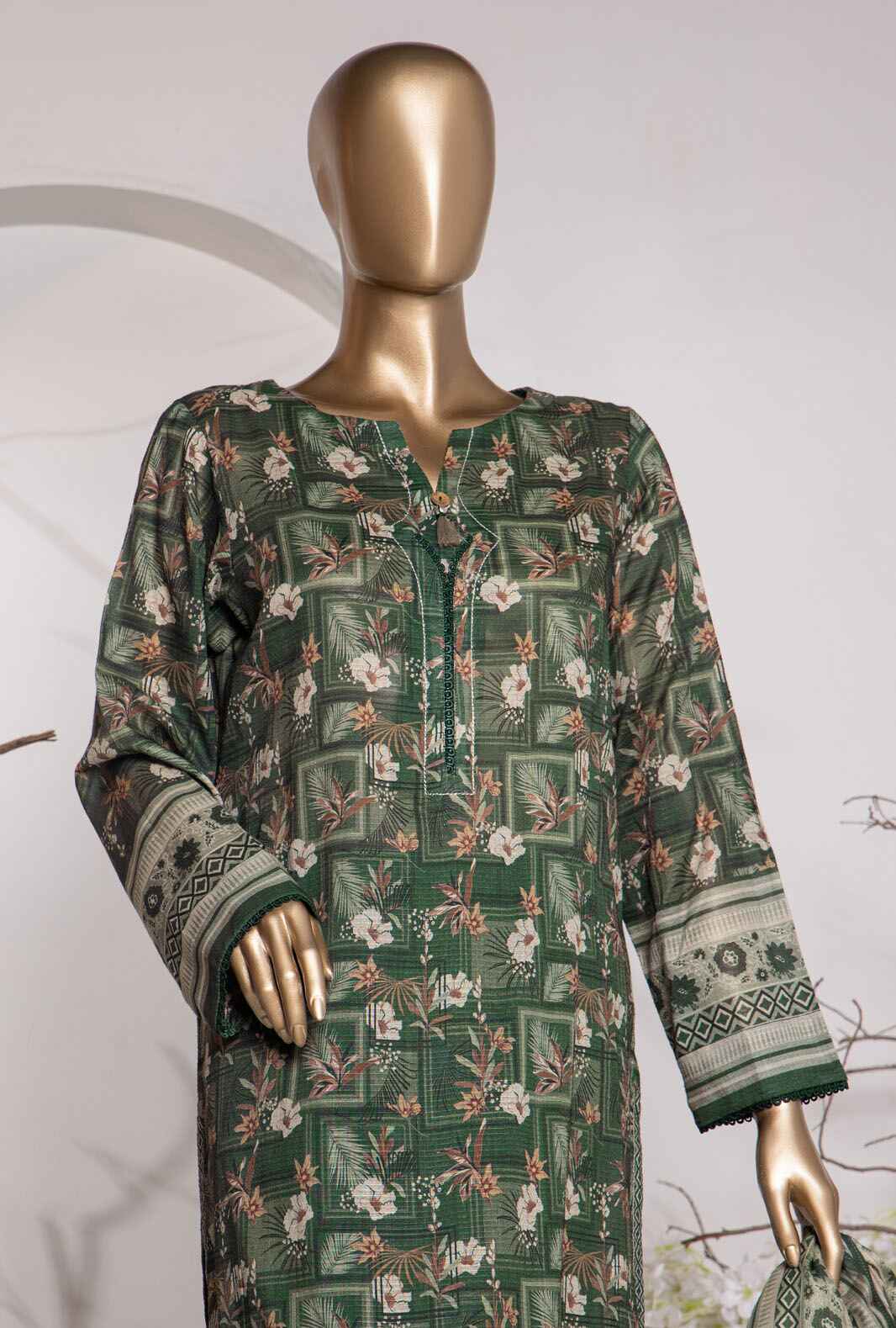 Vital by HZ Textile Printed Lawn 3 piece Unstitched Dress - VP-155
