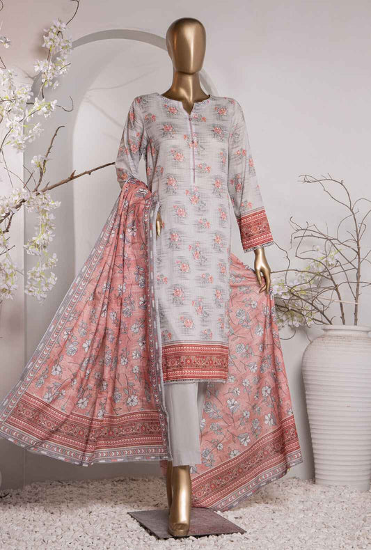 Vital by HZ Textile Printed Lawn 3 piece Unstitched Dress - VP-157