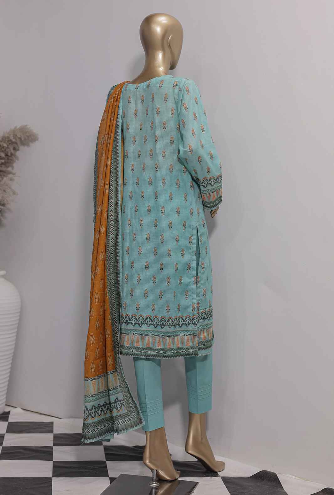 HZ Vital Digital Printed Lawn Unstitched 3 Piece Dress - VP-95