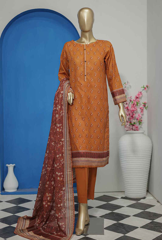 HZ Vital Digital Printed Lawn Unstitched 3 Piece Dress - VP-96