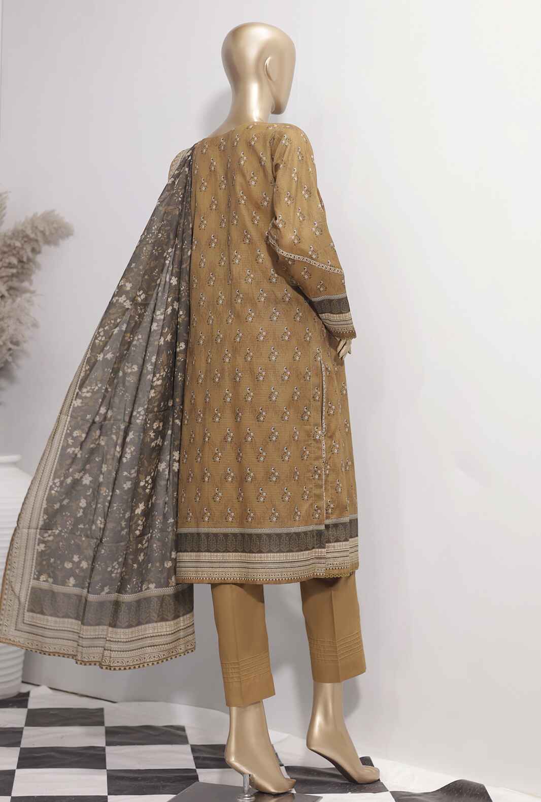 HZ Vital Digital Printed Lawn Unstitched 3 Piece Dress - VP-97