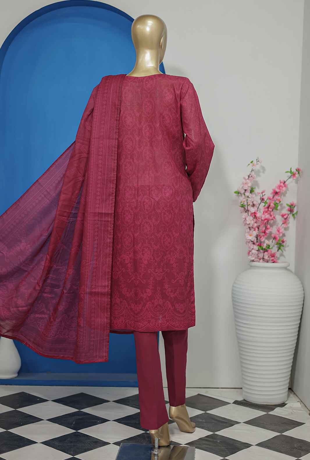 HZ Vital Digital Printed Lawn Unstitched 3 Piece Dress - VP-98