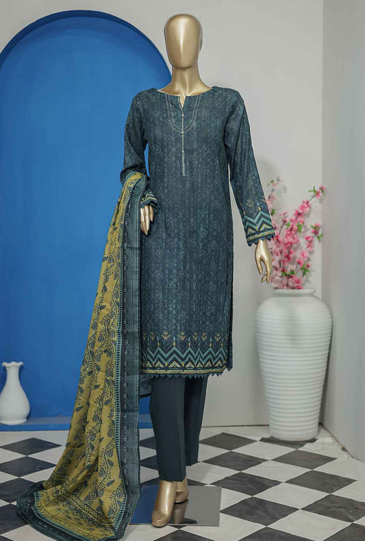 HZ Vital Digital Printed Lawn Unstitched 3 Piece Dress - VP-99
